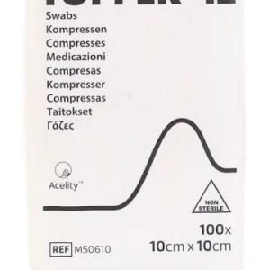 Topper 12 Gauze Swabs: 10 x 10cm 6PLY Pack of 100