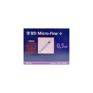 BD Micro-Fine Plus U100 0.5ml Syringe 0.30mm (30G) x 8mm